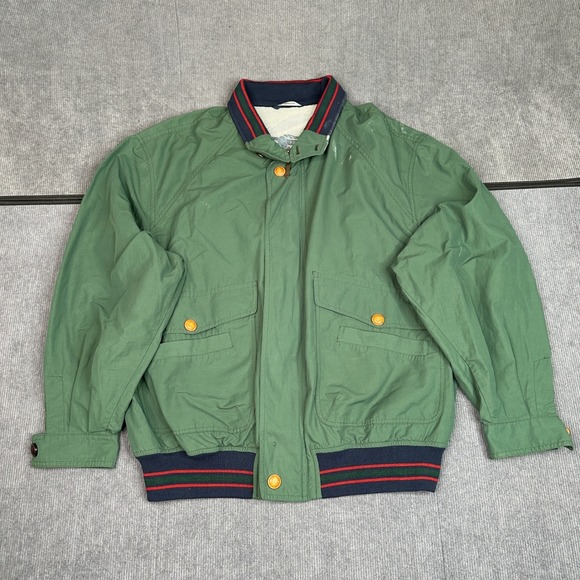 Burberrys Other - Vintage Burberrys Harrington Bomber Jacket Green Striped Trim Made in Spain